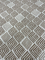 Brown Cotton Plain-Weave Cut Out Fabric Linen Fabric