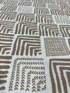 Brown Cotton Plain-Weave Cut Out Fabric Linen Fabric