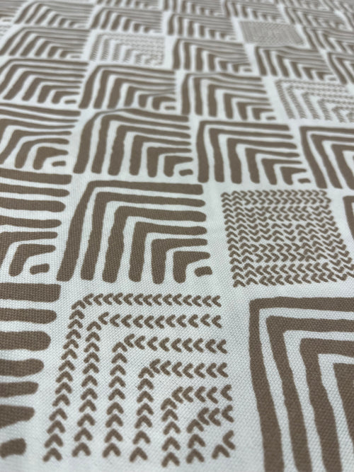 2.5 Yards Cut Out-Brown Cotton Plain Weave Fabric Linen Fabric