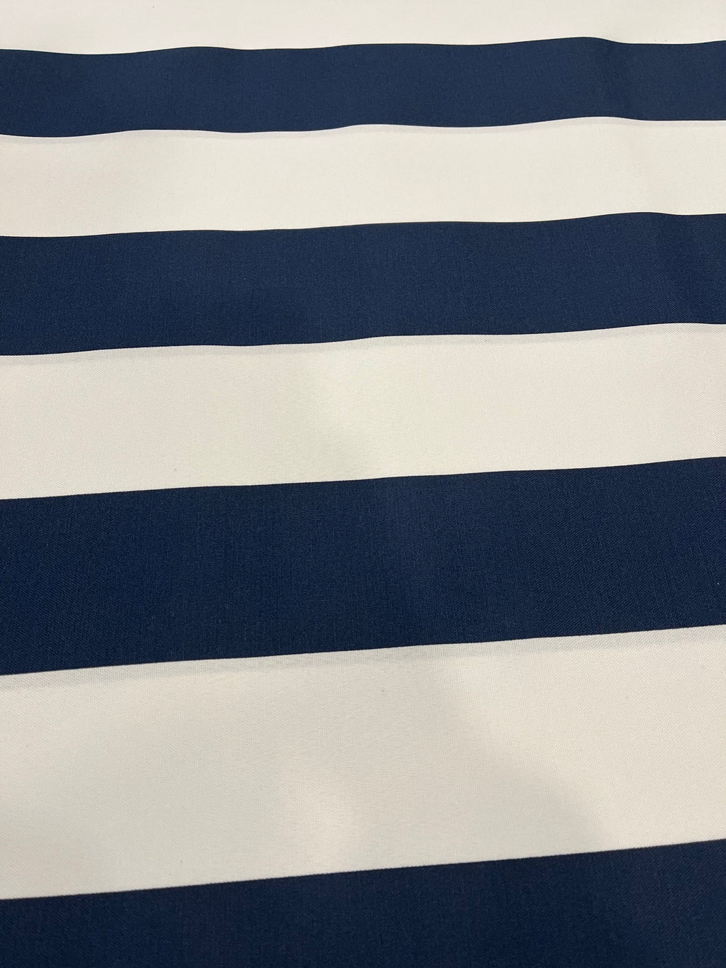 7 Yards Cut Out-Stripe Navy UV Resistant Polyester Fabric Linen Fabric