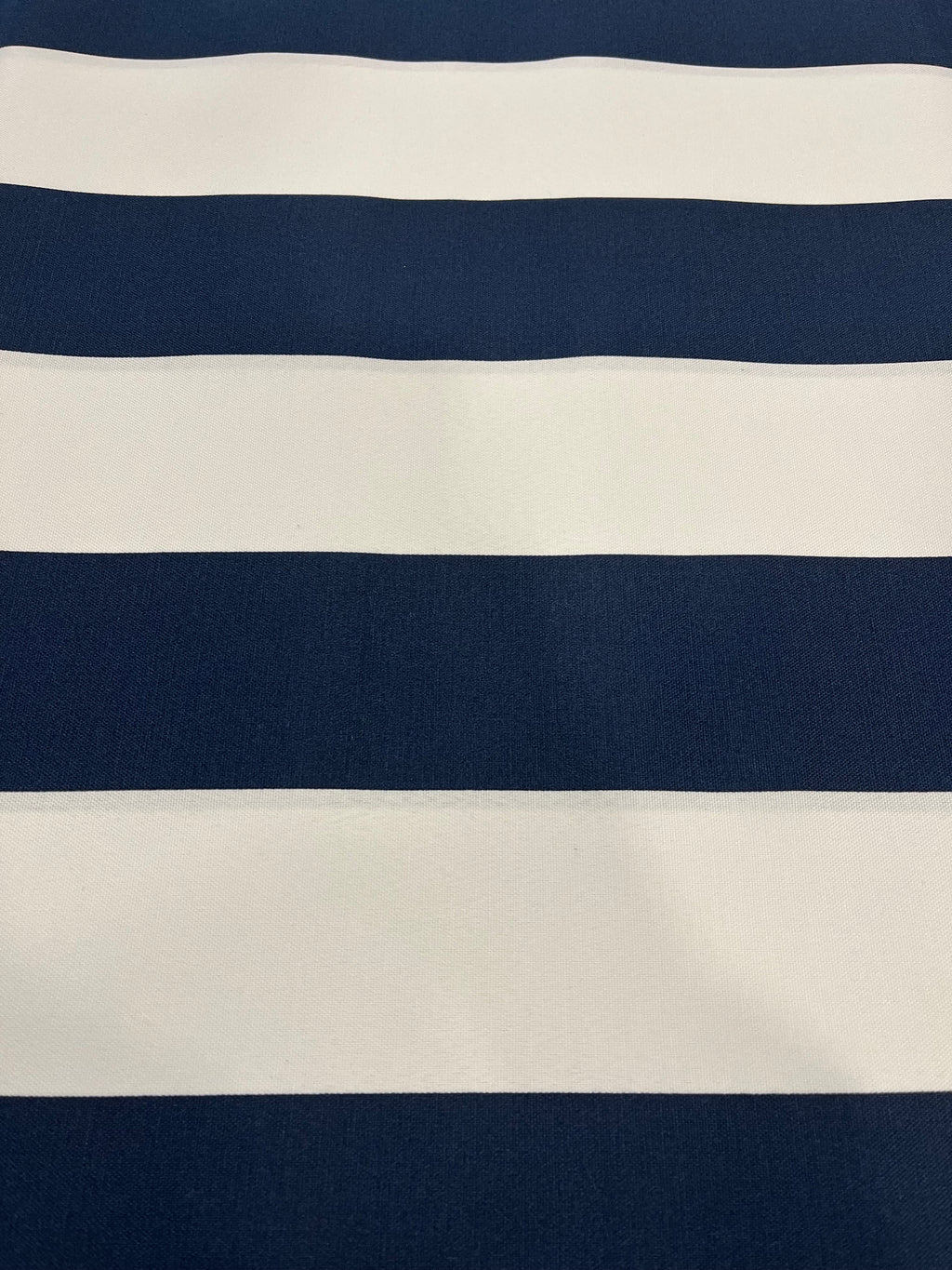 7 Yards Cut Out-Stripe Navy UV Resistant Polyester Fabric Linen Fabric