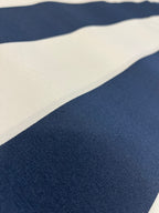 7 Yards Cut Out-Stripe Navy UV Resistant Polyester Fabric Linen Fabric