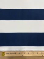 7 Yards Cut Out-Stripe Navy UV Resistant Polyester Fabric Linen Fabric