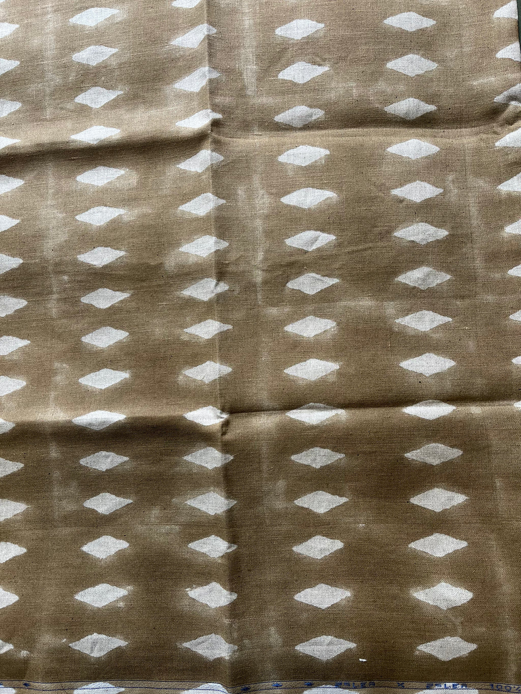 1 Yard Cut Out-Walton Hand Block Linen Fabric 4 Yards Linen Fabric