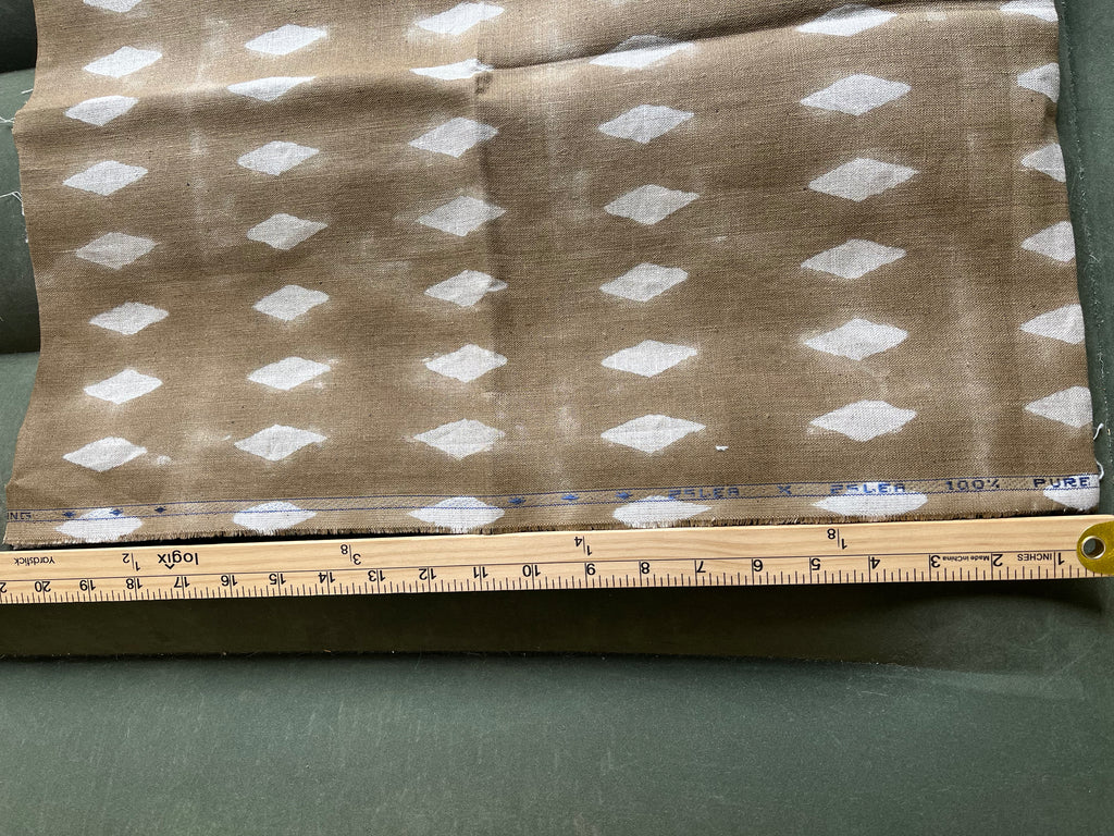 1 Yard Cut Out-Walton Hand Block Linen Fabric Linen Fabric