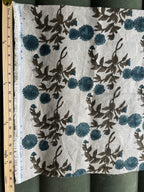 1 Yard Cut Out-Tony Hand Block Printed Upholstery Linen Fabric Linen Fabric