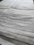 1 Yard Cut Out-Clay Striped Linen Fabric Linen Fabric