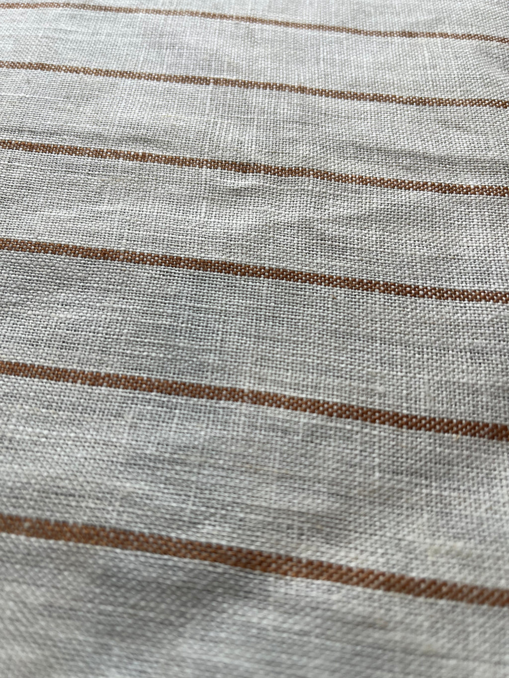 1 Yard Cut Out-Clay Striped Linen Fabric 1 Yard Linen Fabric