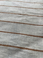 1 Yard Cut Out-Clay Striped Linen Fabric 1 Yard Linen Fabric