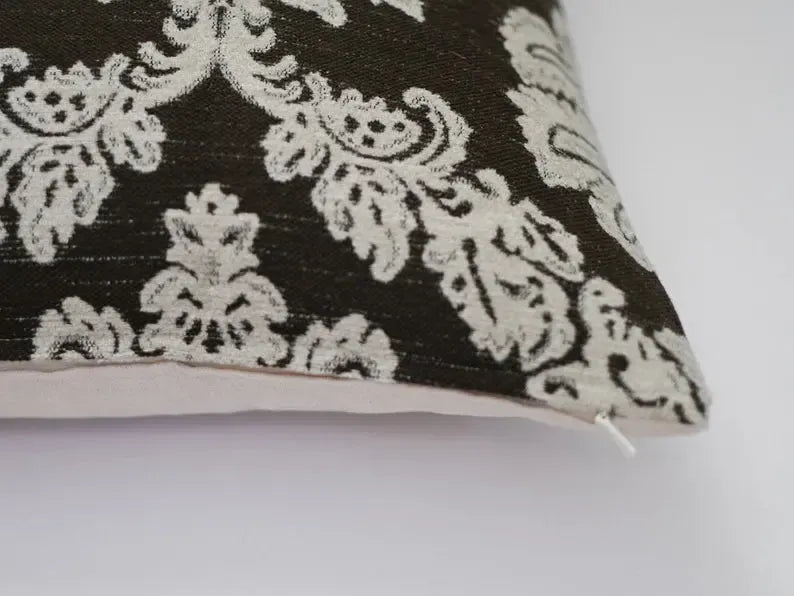 Theodora Botanical Print Deep Lava Pillow Cover Pillow Covers