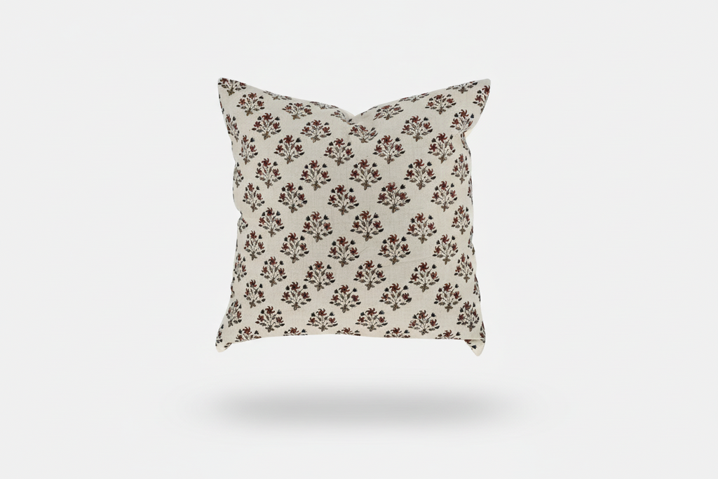 Isolde Ditsy Prints Oat Pillow Cover 26" x 26" Double Sided Pillow Covers