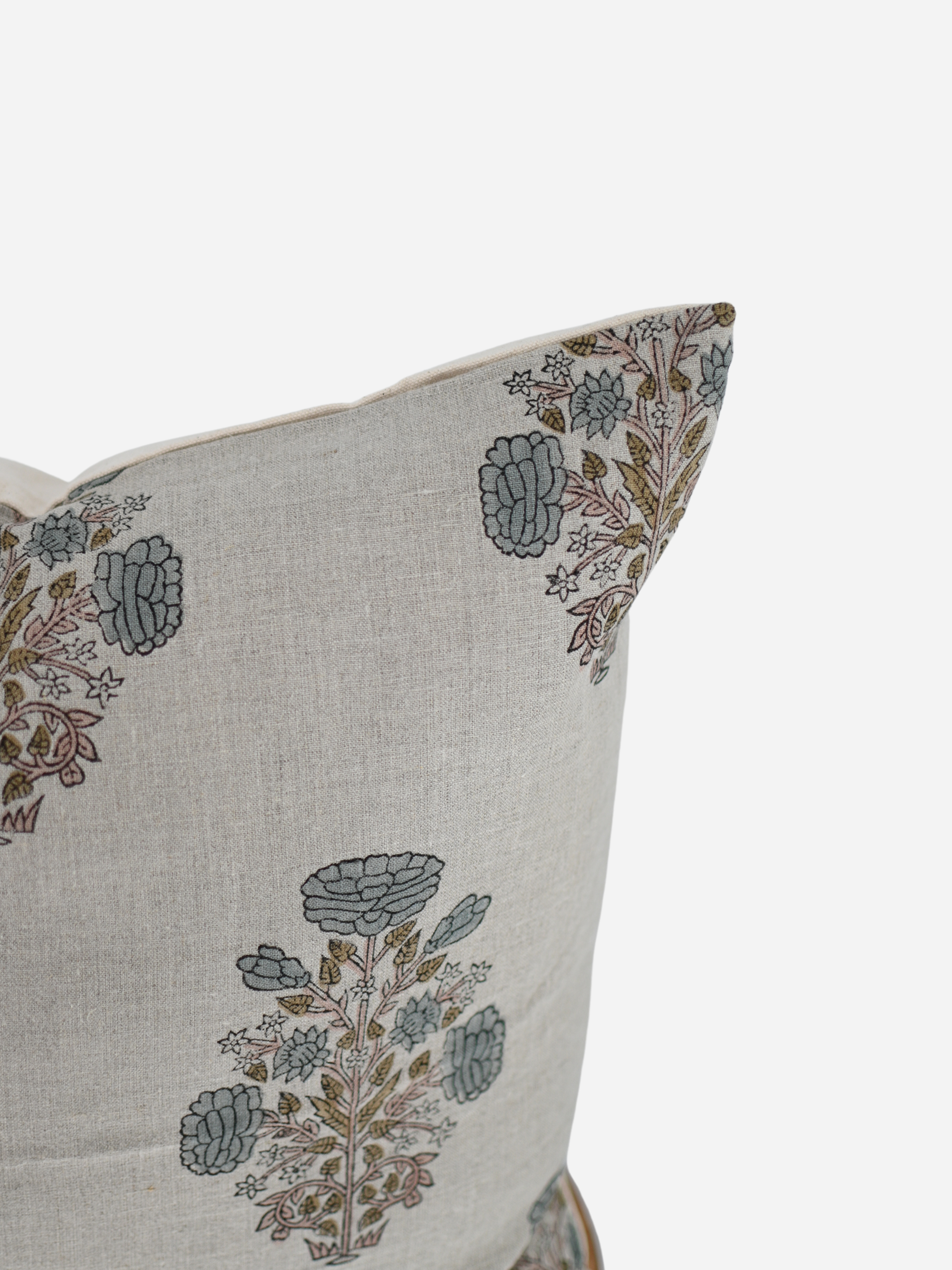 Cypress Ditsy Prints Natural Linen Pillow Cover Pillow Covers