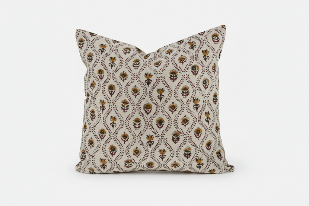 Cassian Ditsy Prints Oat Pillow Cover 26" x 26" Double Sided Pillow Covers