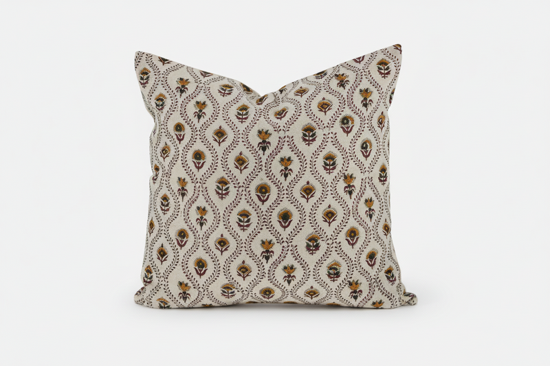 Cassian Ditsy Prints Oat Pillow Cover 26" x 26" Double Sided Pillow Covers
