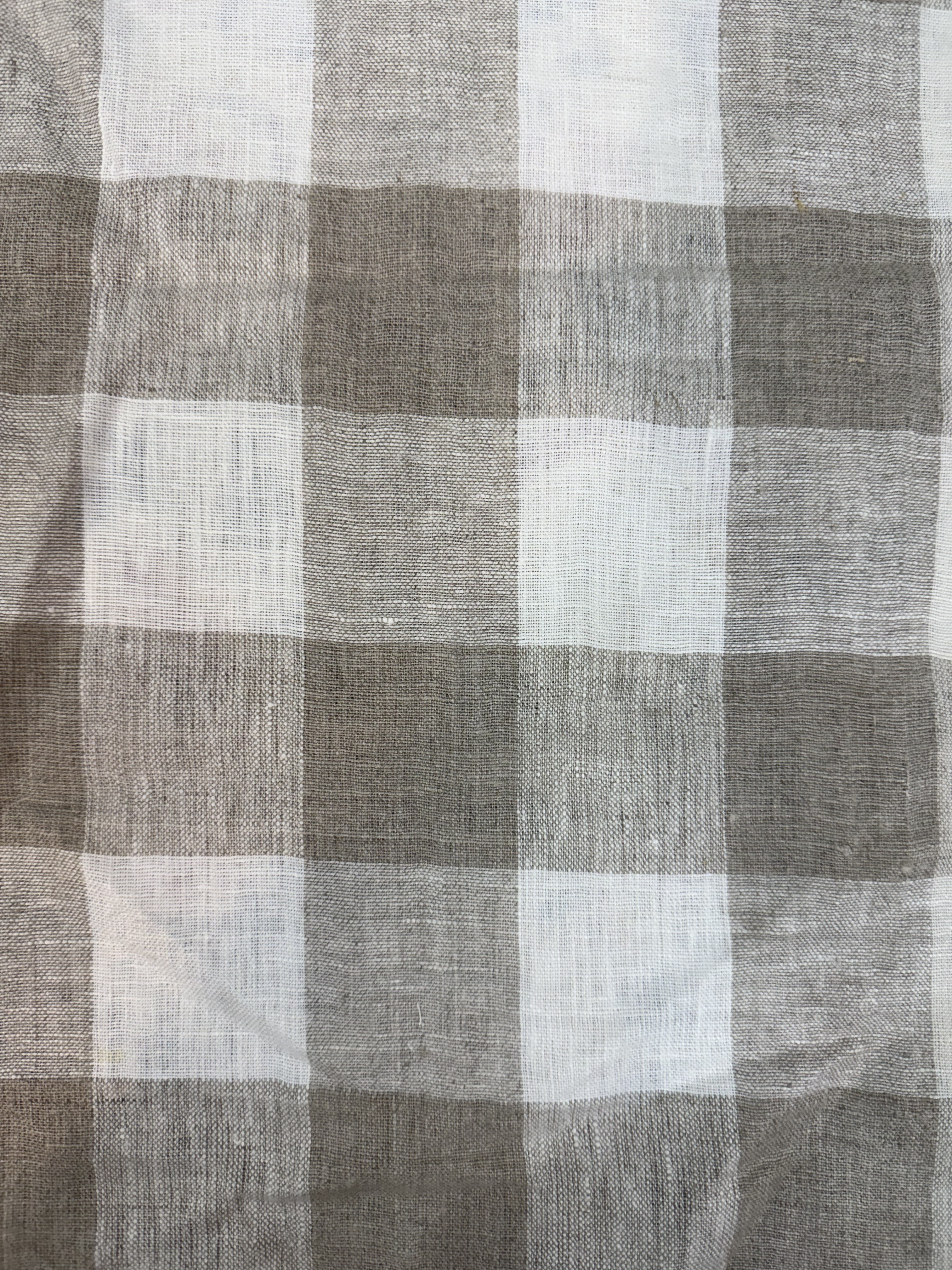 Isla Hand Woven Linen Fabric Gray Linen Fabric