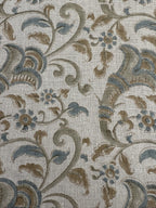 Eulalia Block Print Handloom Linen Fabric Linen Fabric