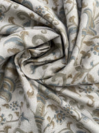 Eulalia Block Print Handloom Linen Fabric Linen Fabric