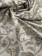 Eulalia Block Print Handloom Linen Fabric Linen Fabric