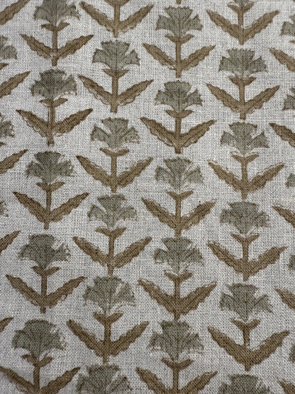 Bruce Block Print Handloom Linen Fabric Linen Fabric