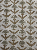 Bruce Block Print Handloom Linen Fabric Linen Fabric