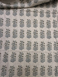 1 Yard Cut Out-Sylvie Hand Block Printed Linen 1 Yard Natural Linen Linen Fabric