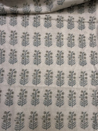 1 Yard Cut Out-Sylvie Hand Block Printed Linen 1 Yard Natural Linen Linen Fabric