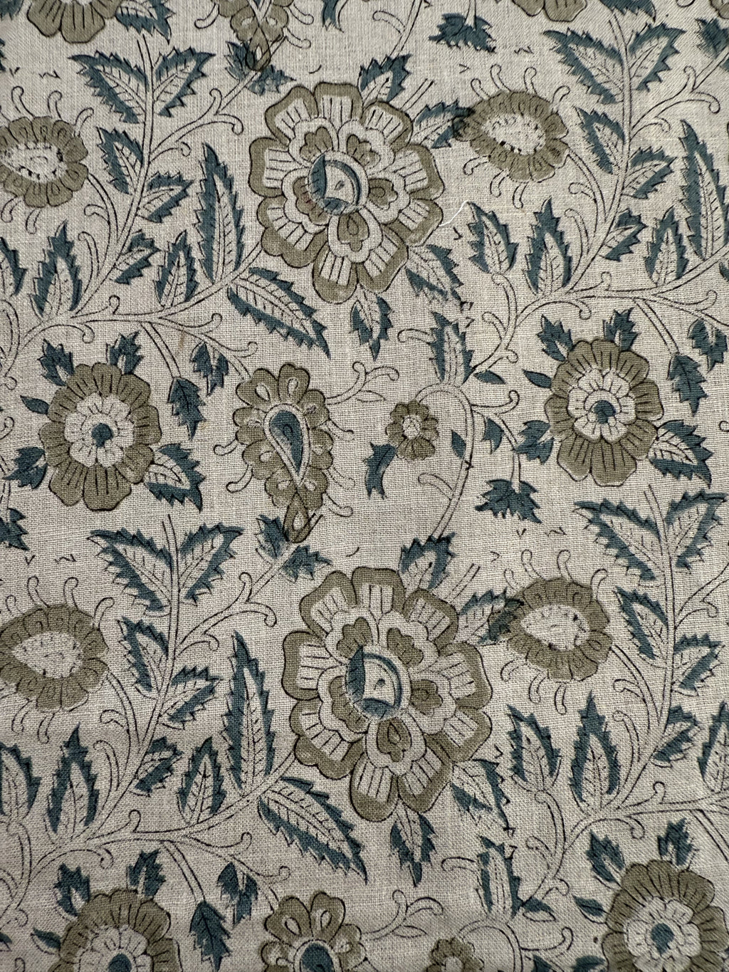 Cleo Block Print Linen Linen Fabric