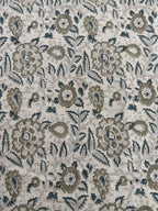 Cleo Block Print Linen Sage Green Linen Fabric