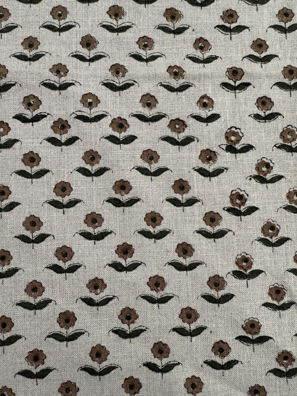 Zinni Handloom Block Print Linen Fabric Linen Fabric