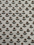 Zinni Handloom Block Print Linen Fabric Linen Fabric