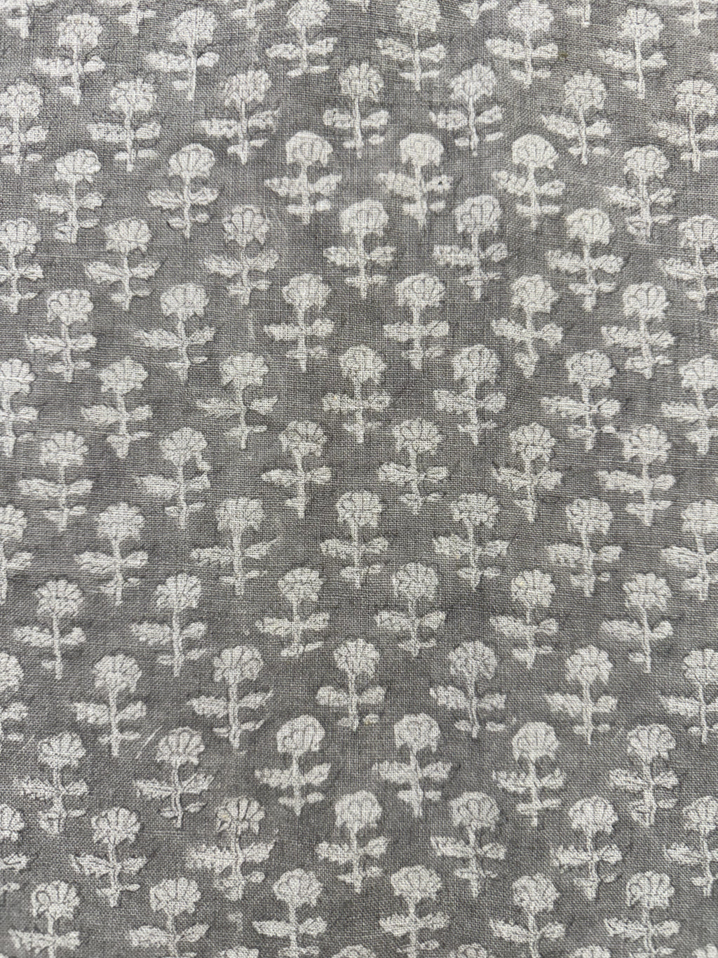 Iris Linen Block Print Linen Fabric