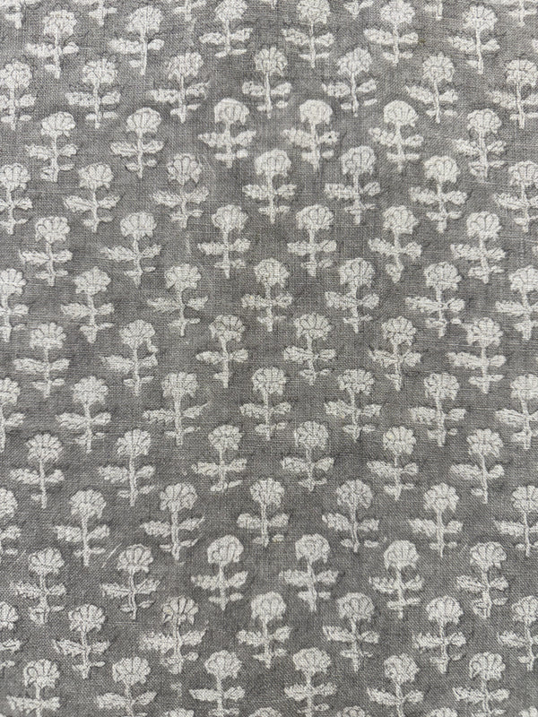 Iris Linen Block Print