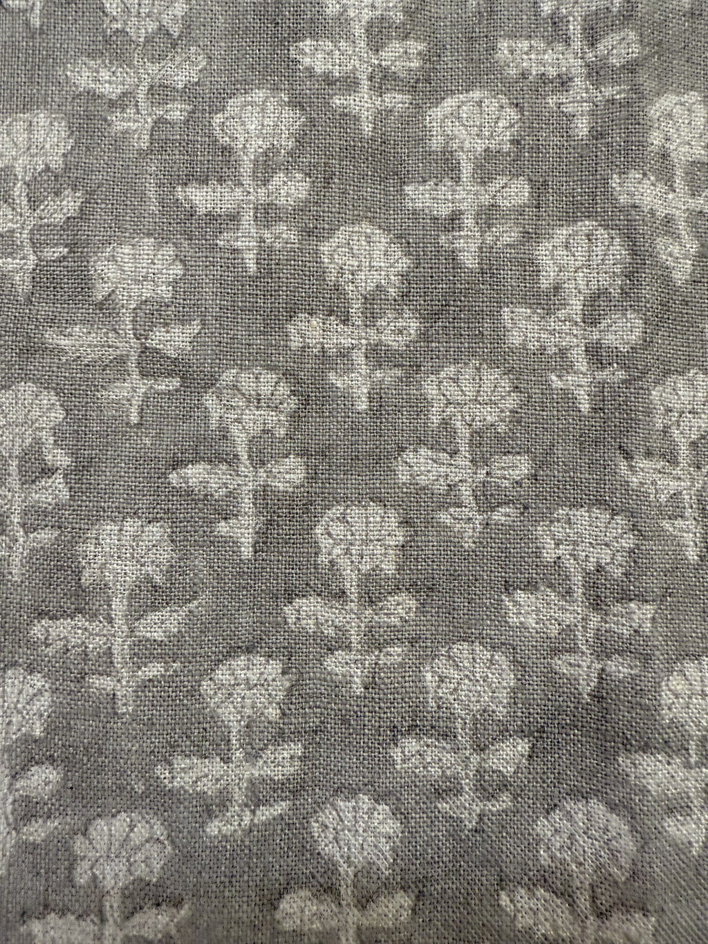Iris Linen Block Print Linen Fabric