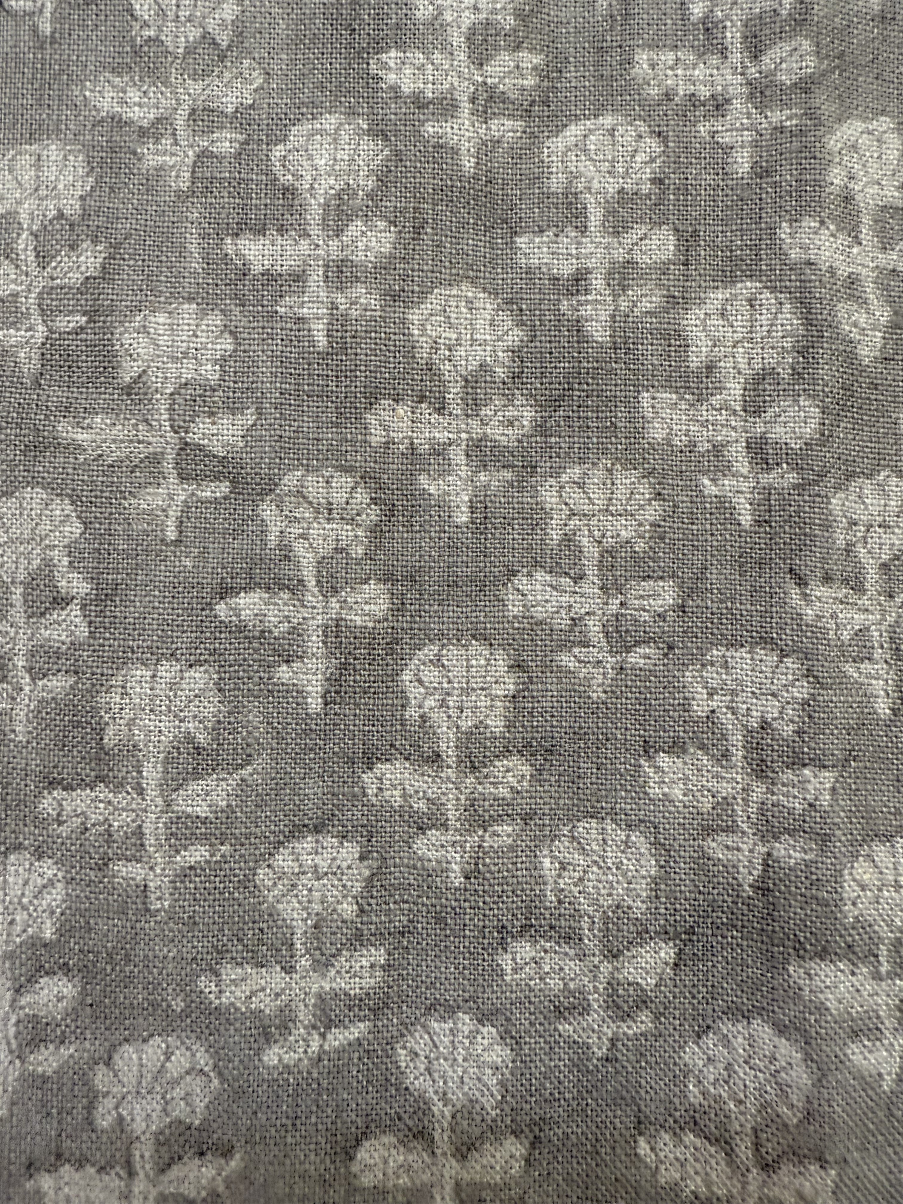 Iris Linen Block Print Linen Fabric
