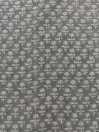Iris Linen Block Print Dark Grey Linen Fabric
