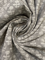 Iris Linen Block Print Linen Fabric