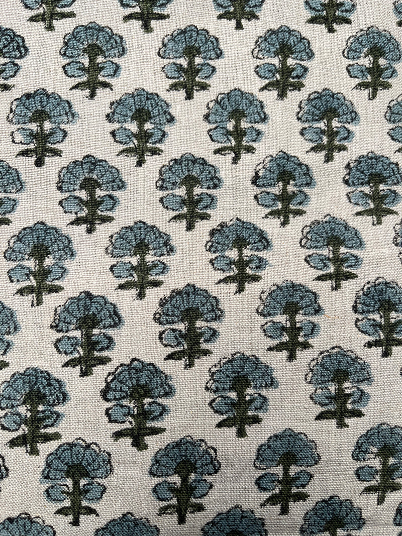 Sage Linen Block Cut Out Linen Fabric 16 Yards Linen Fabric