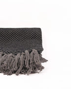Ainsley Throw Blanket with Hand knotted Tassels Cotton Throws