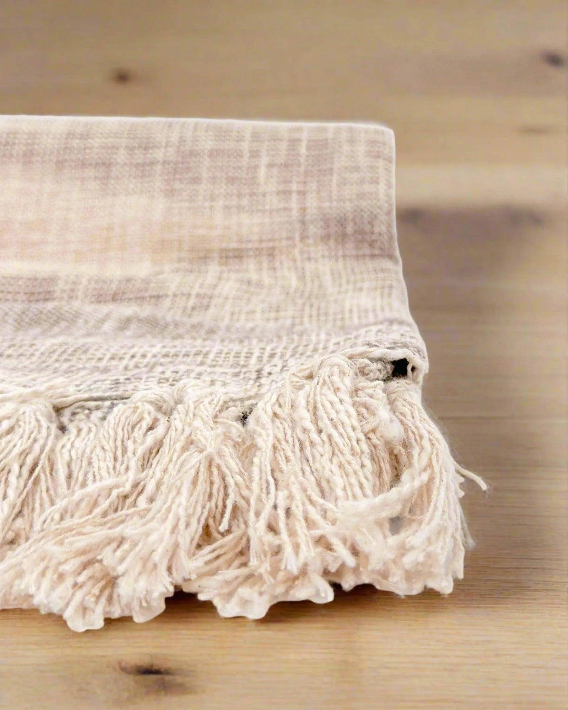 Ava Handloom Sofa Throw Blanket Cotton Throws