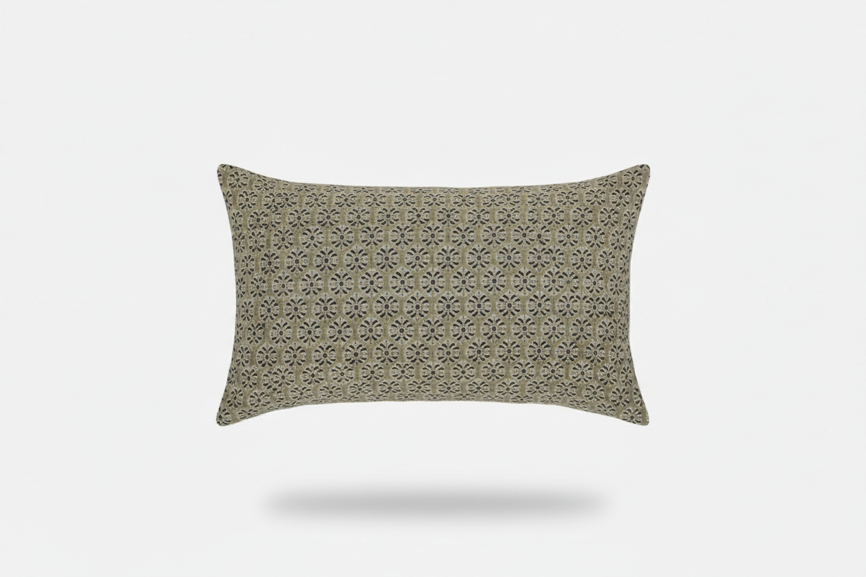 Jack Ditsy Prints Sage Pillow Cover 16" x 42" Double Sided Pillow Covers