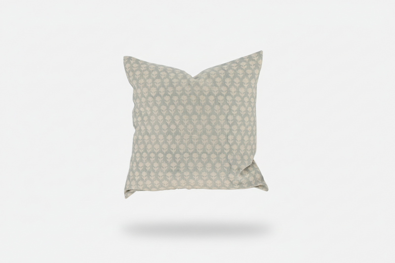 Juliette Ditsy Prints Whisper Blue Pillow Cover 26" x 26" Double Sided Pillow Covers