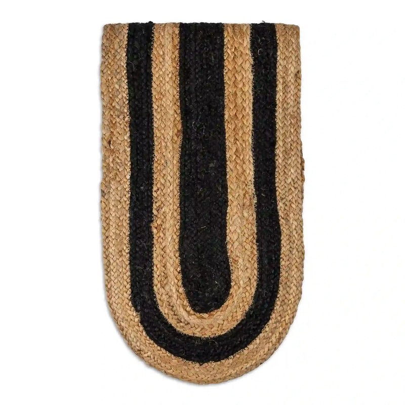 Juno Natural & Black Woven Jute Table Runner