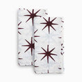Cotton Block Print Napkins – Deep Red Star Motif Napkins