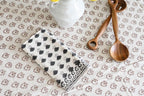 Cotton Floral Block Print Napkins – Warm Gray Napkins