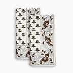 Cotton Floral Block Print Napkins – Brown Napkins