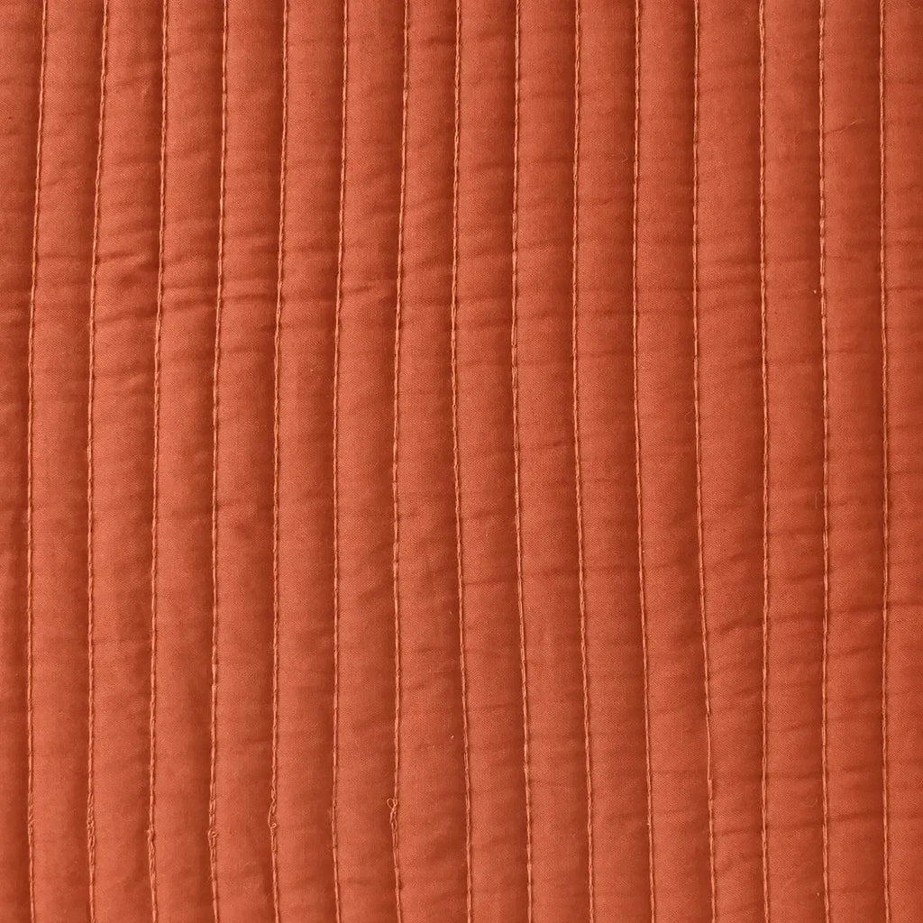 Rust Quilts Rust Hand-Stitched Cotton Quilt | Earthen Red Mulmul Bedding | Thread ...