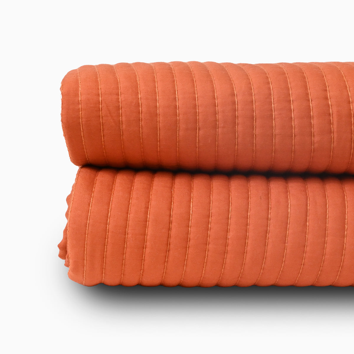 Rust Solid Mulmul Quilt