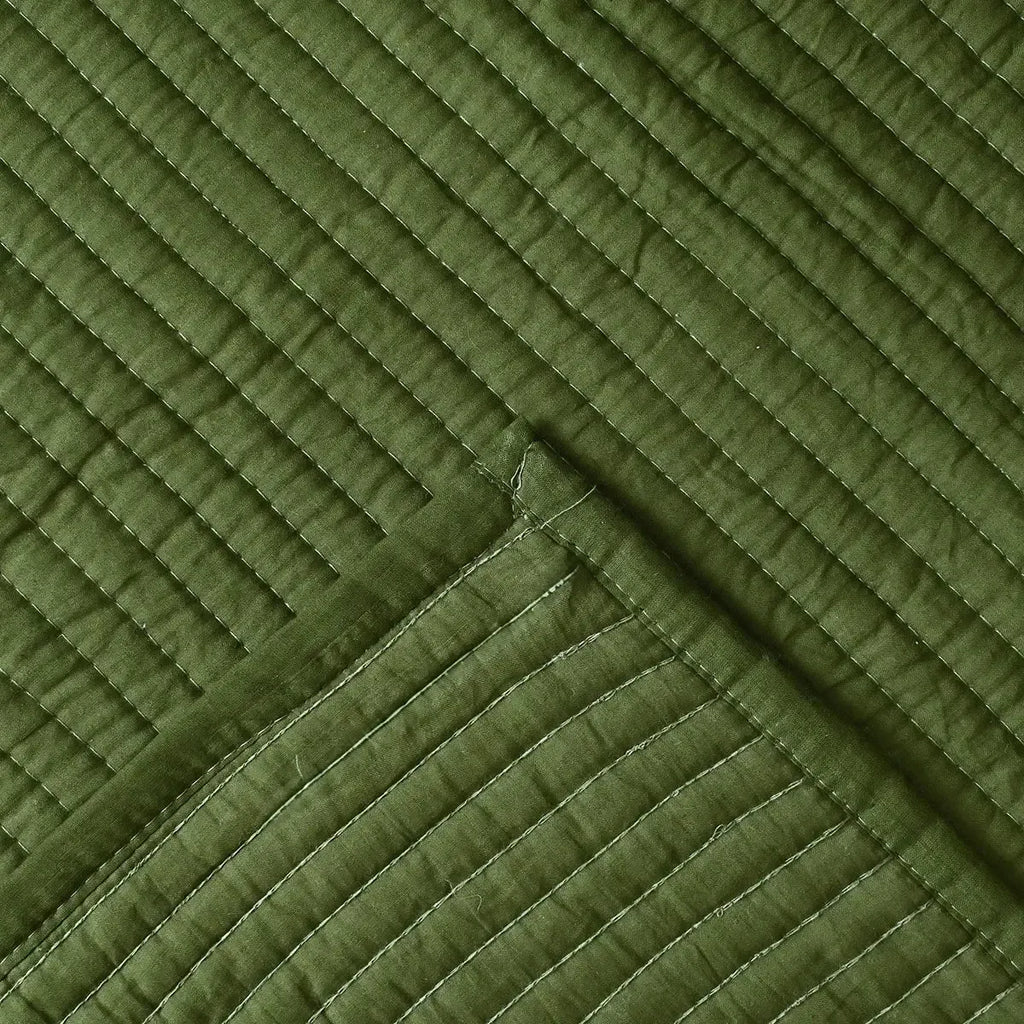 Woodland Green Mulmul Quilt Quilts