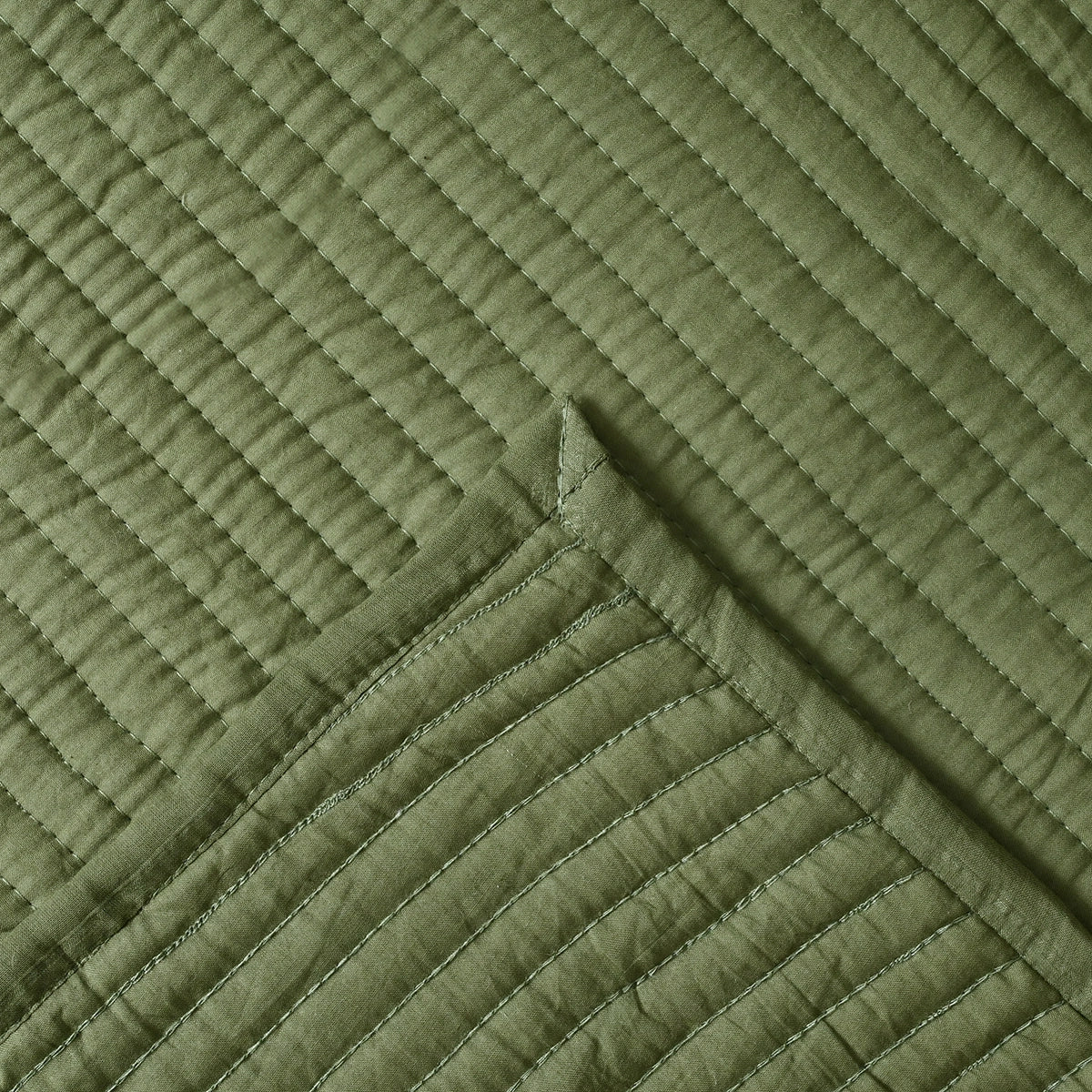 Vintage Sage Solid Mulmul Quilt