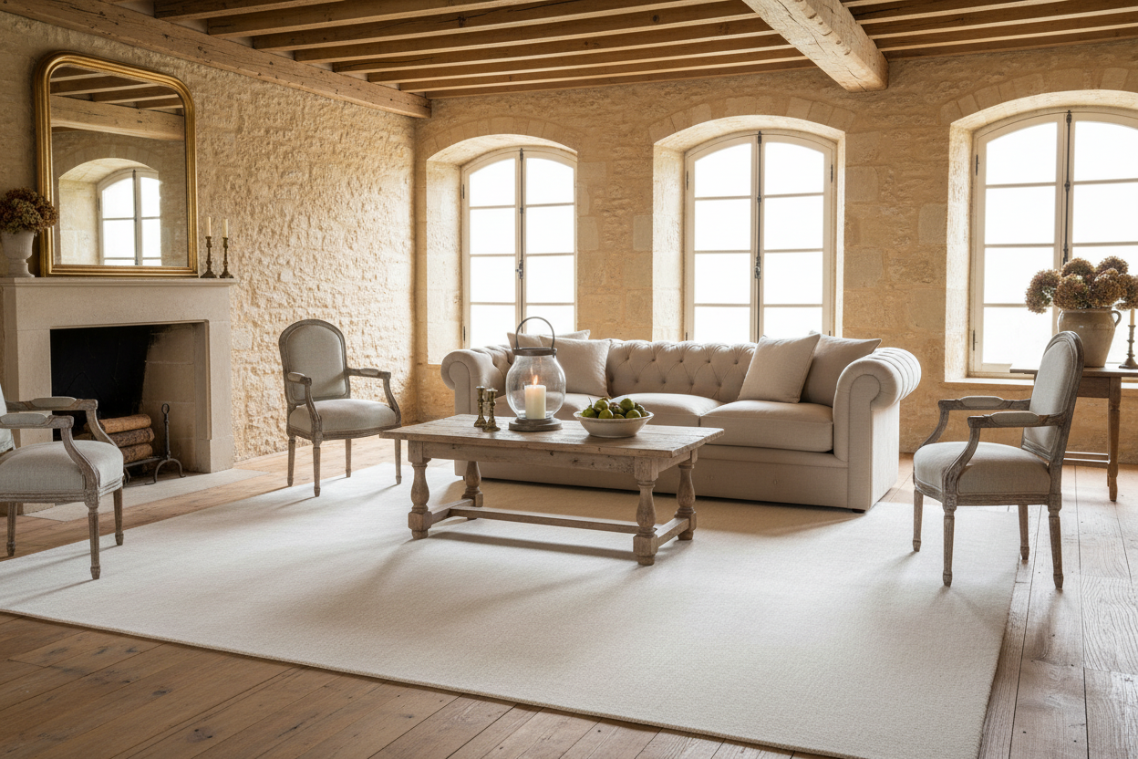 Ivory Mist Hand-Tufted Wool Rug 8'6" x 11'6" Hand Loomed